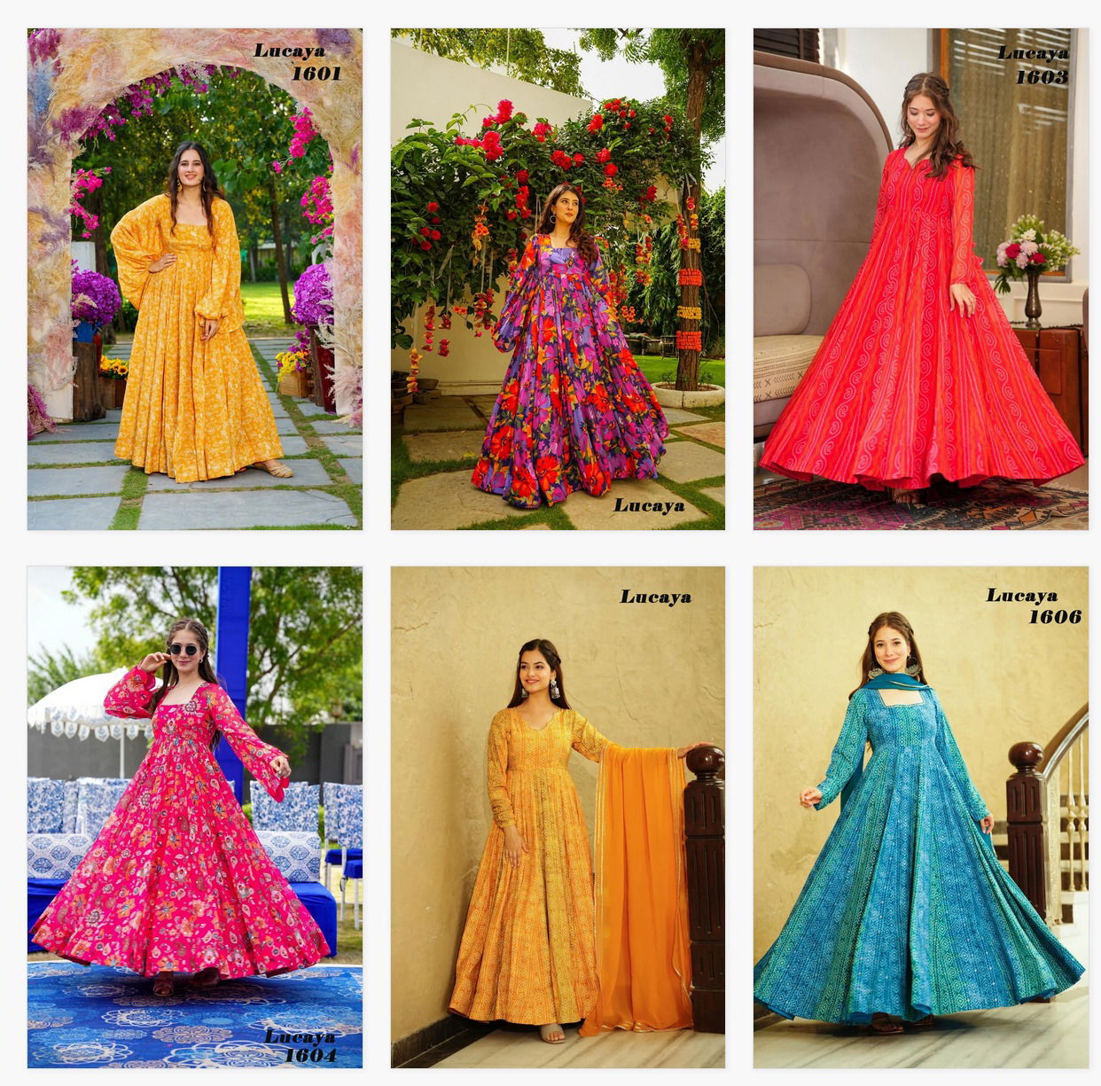 Lucaya Vol 16 Georgette Printed Gown Catalog
